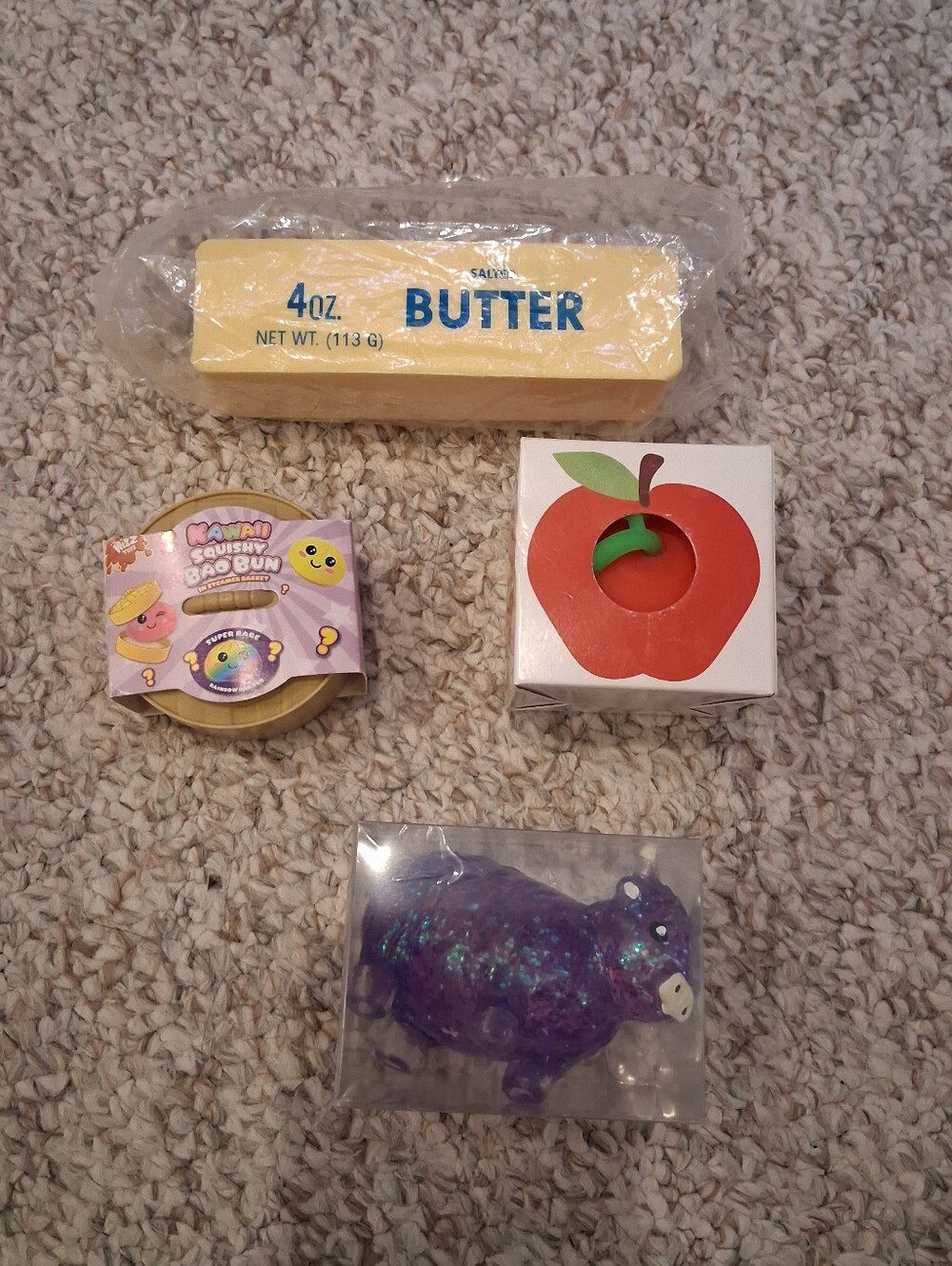 NEW! Viral Squishy Bundle - Butter, Dumpling, Red Apple & Highland Cow